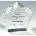 Lucite Pentagon Stock Shape Embedment/ Award